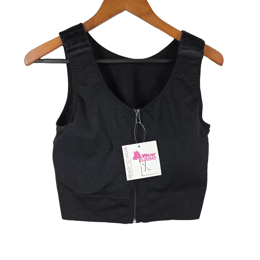 All in Motion Women's Medium Black Seamless Light Support Racerback Sports Bra